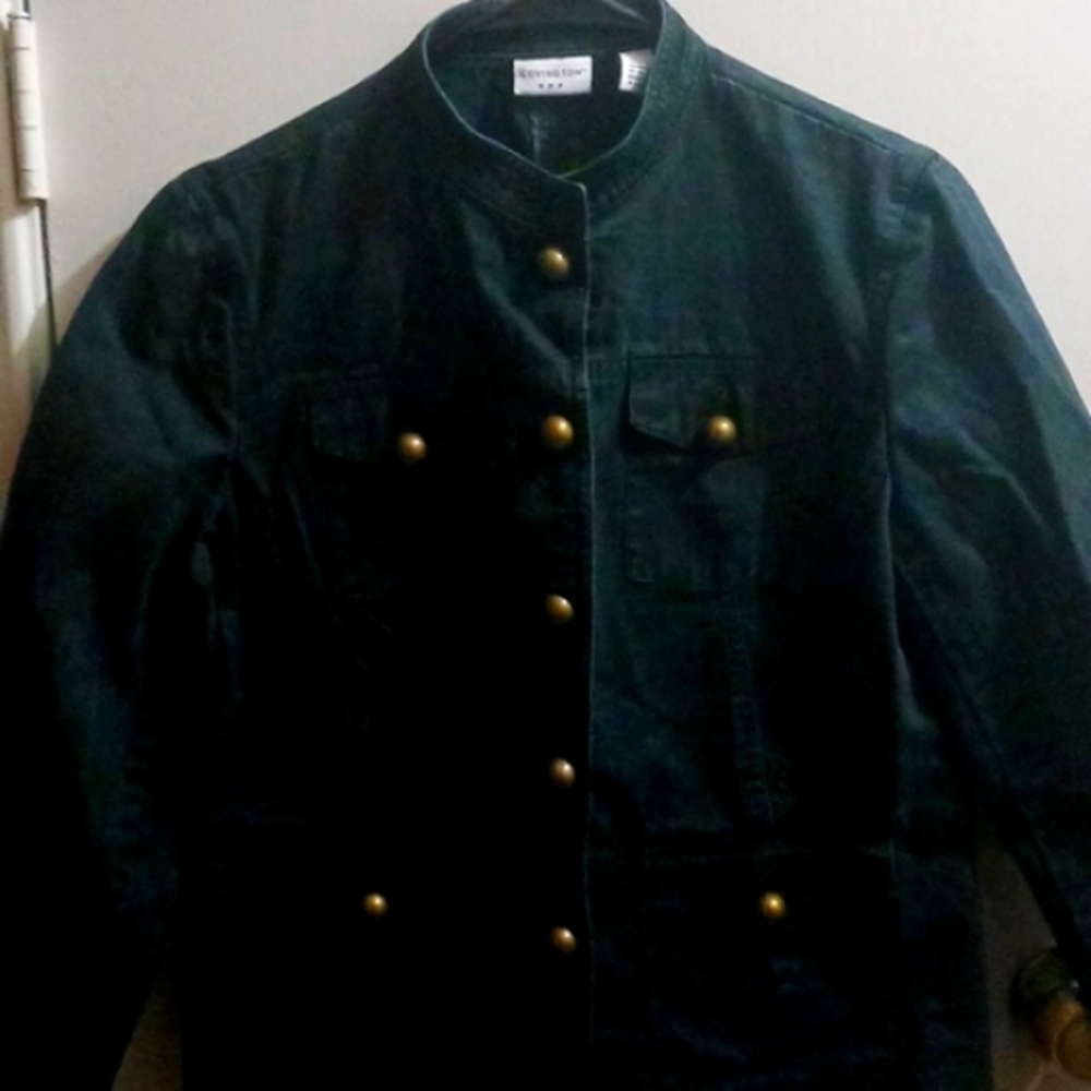 Covington Black jacket Small size 6-8. 100% cotton.
